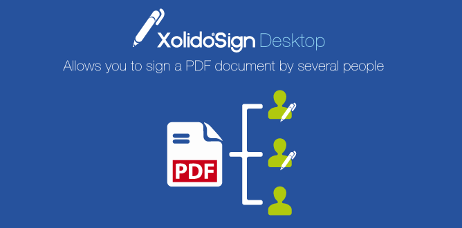 XolidoSign Desktop a PDF document can be signed by several persons consecutively
